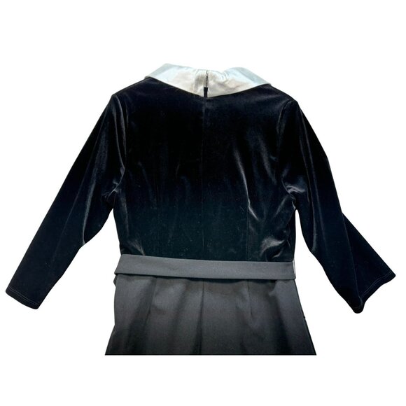 Addison Evenings Womens Wrap Dress V-Neckline Size 14 Black & Silver - Picture 7 of 8